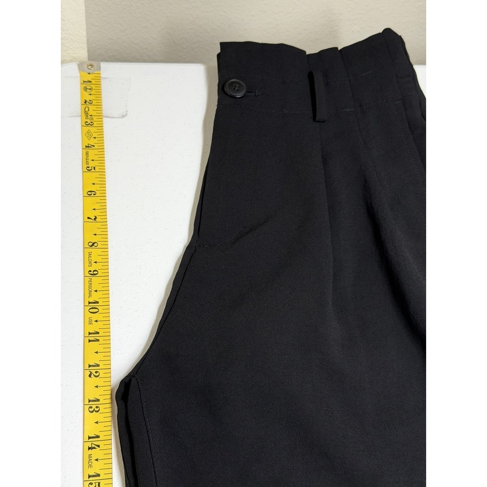 Madewell Pants Womens 2 Tall Black Pleated Tapered High Rise Minimalist Staple - Picture 7 of 8